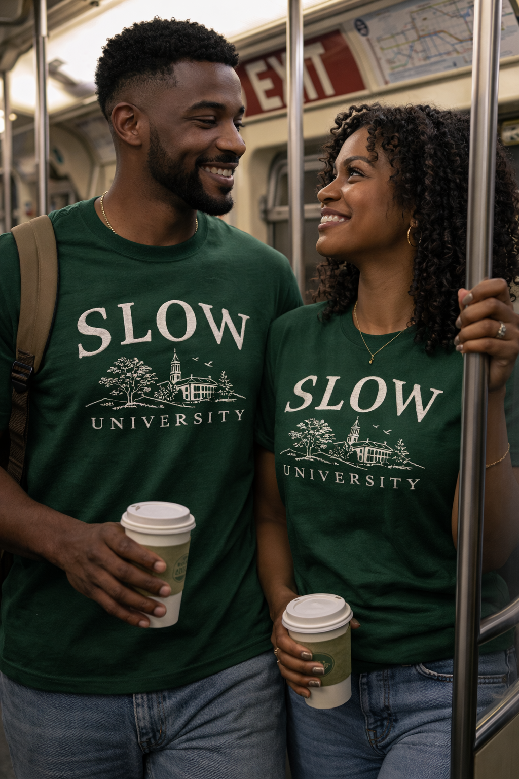 The Slow University Forest Green Heritage Tee